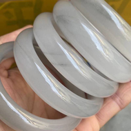 Natural agate jade bracelet gray white Jade Bangle Bracelet