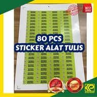 80pcs Sticker Alat Tulis  anak sekolah rendah tadika kemas pasti (Stationery)
