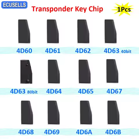 Ecusells Transponder Car Key Chip 4D60 4D61 4D62 4D63 40Bit 4D63 80Bit 4D65 4D67 4D68 4D69 4D6A 4D6B