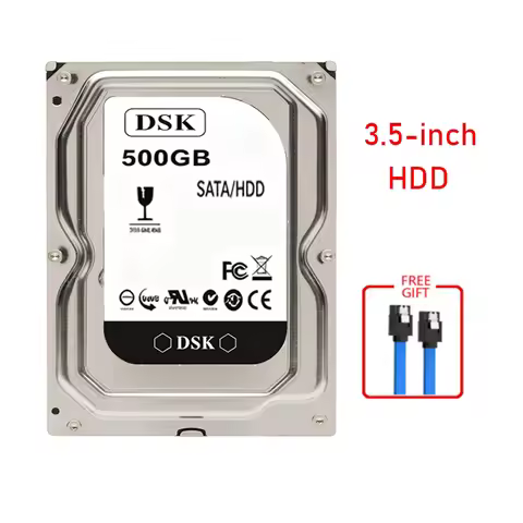 DSK Internal Mechanical Hard Disk 3.5-Inch SATA 6Gb/S 500GB/1TB/2TB HDD 5400-7200RPM 32MB Buffering 