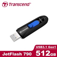 Transcend 創見 JetFlash790 USB3.1 512GB 隨身碟-經典黑(TS512GJF790K)
