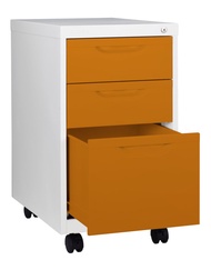 [จัดส่งพร้อมติดตั้งฟรี] KIOSK ตู้เหล็กเตี้ย 3 ลิ้นชัก มีล้อเลื่อน มีกุญแจล็อค KIOSK รุ่น BS-503