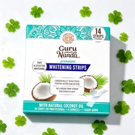 Guru Nanda แผ่นแปะฟันขาว Whitening Strips สูตรพรีเมียม ปลอดภัย ไม่มีสารพิษ ใช้แล้วฟันขาวใส สวยเป็นธร