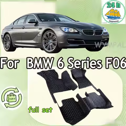 Car Floor Mats For BMW 6 Series F06 2012~2018 Durable Carpets Protective Pad Mat Luxury Leather Rug 