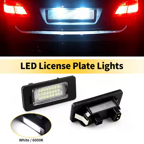 2PCS LED Car License Number Plate Lights for BMW 4 Series F32 F33 F36 M4/5 Series E39 M5 E60 E61 F10
