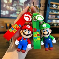 UAENAU Doll Pendant Keychain, Cartoon  Luigi Bowser Action Figure Model,  Kids Gift Schoolbag Jewelr
