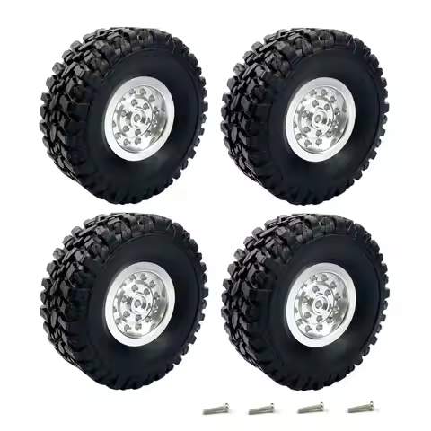 A63T-8X For WPL C14 C24 C34 C44 B14 B24 MN D90 D91 MN99S RC Car Upgrade Parts Metal Wheel Rim Tyre T