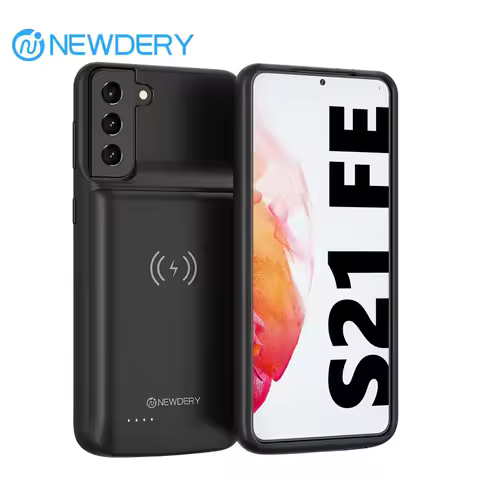 8000mAh Power Charger Case for Samsung S21 FE Battery Case Wireless Charging Power Bank Portable Ext