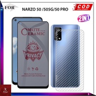 2IN1 Anti NARZO PACKAGE 50/505G/50PRO Tempered Glass Full Cover