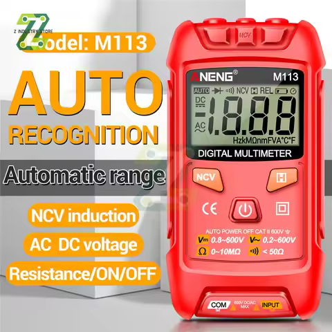 ANENG M113 1999 Counts Mini Multimeter Digital Inteligent AC/DC Voltage Meter Ohm NCV Electricity To