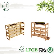 HY-16💞Bamboo Multi-Layer Stackable Shoe Rack Bamboo Storage Rack Bamboo Storage Layer Shelf Household Floor-Standing Rac