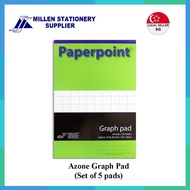 Azone Paperpoint Graph Pad - A4 (2mm). Sold as Pack of 5. [Millen Stationery]