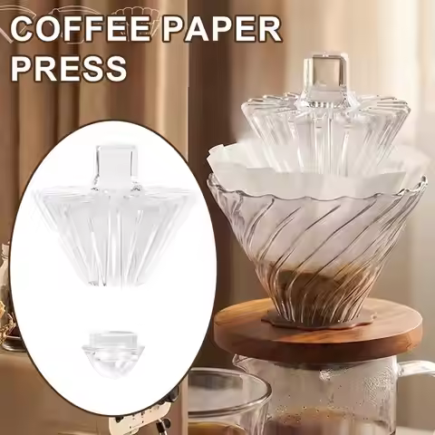 Hand-brewed Coffee Filter Cup Paper Presser Cone-shaped Mountain for V-shaped Origami Filter Cup Pap