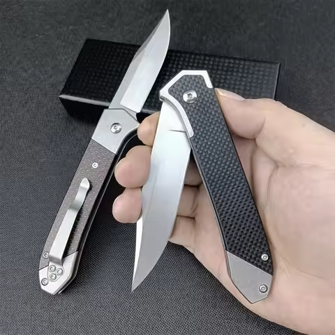 Carbon Fiber/G10 Boker Magnum Rubico Folding Knife D2 Sharp Blade Ourdoor Knife EDC Tactical Hunting