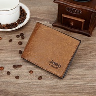 JEEP SPIRIT 1941 ESTD mens wallet leather wallet advanced short wallet mens wallet coin wallet multi