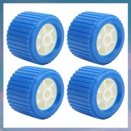 (XCTS) 4PCS Boat Trailer Ribbed Wobble Rollers Trailer Roller Boat Ramp Rollers Boat Lift Wheels Kit