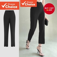 Women Elegant Plain Zipper Pant L128ED777