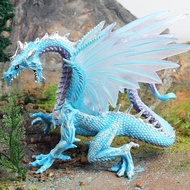 Model Haiwan Naga Warcraft Barat yang realistik Ais Naga Terbang Mitos Legenda Patung Mainan Naga