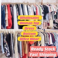 READY STOCK🔥WHOLE SALES WOMAN TOP DRESSES PANTS OFFICE WEAR BAJU BORONG Baju lelong bundle
