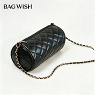 Ladies Classy Cylinder Bag Diamond Chain One-Shoulder All-Match Diagonal Pillow Bag Rhombus Shoulder