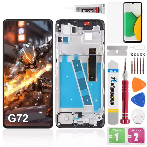 6.6“For Motorola G72 Lcd Display Touch Screen Sensor Digiziter Assembly For Moto G72 XT2255-1 Screen