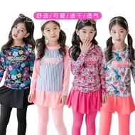 5 Styles Kids Girls Two-Piece Swimsuit  Long Sleeve Swimwear 2-11Years