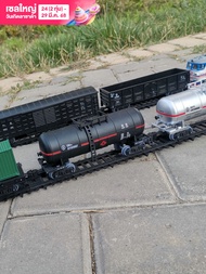 ทหารรถถังรุ่น Miniature Military Tank Oil Tank Flatbed Container Open-sided Wagon Railway Toy Train 