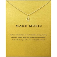 Classic Music Note Pendant Necklace Simple Lovely Clavicle Necklace for Women Music Lover Musican Gi