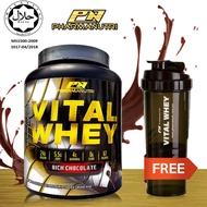 Vital Whey 2kg Halal 24g Protein Isolate (Rich Chocolate)+FREE 3in1 Vital Shaker vs Titan Whey