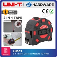 UNI-T LM40T | LM60T 2 in 1 LASER DISTANCE MEASURE 40M | 60M WITH MEASURING TAPE 5M