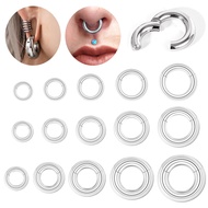 1 PC 2G-12G Large Gauge Hoop Earrings Stainless Steel Septum Nose Piercing Clicker Large Size Ear Ga