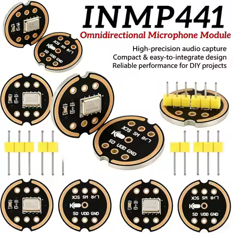 INMP441 Omnidirectional Microphone Module I2S Interface Low Power MEMS High Precision Digital Output