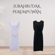 JUBAH BUDAK KOSHIBO PEREMPUAN madrasah HITAM PUTIH TAK JARANG material:koshibo