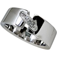 Chaumet) Riandou 系列 13 號鑽石戒指，11.5 克，18K 白金，女士款 [二手]