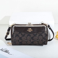 Dai~Coach Fashion 2way Long Wallet/Sling Bag For Women Simple Casual Cellphone Shouder Bag/Wallet