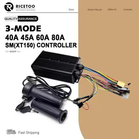 Ebike Brushless Motor Controller 40A 45A 60A 80A Square wave controller XT150 plug 3-Mode Controller