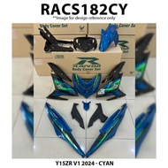 Cover Set Rapido Y15ZR V1 V2 Yamaha 2024 Grey Blue Cyan Ysuku Accessories Motor Y15 V1 V2 2024 Cover