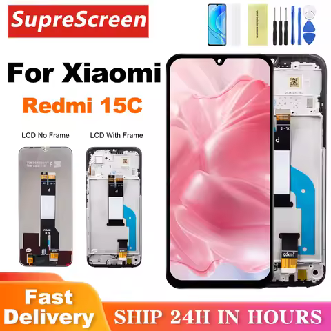 LCD For Xiaomi Redmi 15C 4G 2508CRN2BC LCD Display Touch Screen With Frame Digitizer Assembly For Re