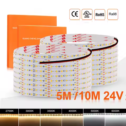 RA98 LED Strip IP20 120Leds/M SMD 2835 2700K 3000K 3500K 4000K 5000K 6000K Home Decor Flexible Ribbo