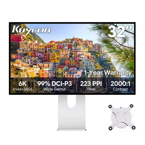 Kuycon G32P 32 Inch Computer Monitor 6K UHD IPS PC Display 500 Nits Contrast Rate 2000:1 Desktop Scr