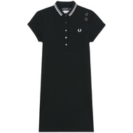 FRED PERRY.Amy Co-Branded Short-Sleeved Dress Women 23 Spring Summer New Style Love Print Daigou D51