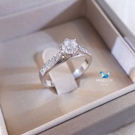 Madduckjewels 925 CZ Silver Ring/Moissanite/Lab Grown Diamond Rhodium Plated Wedding RG1526