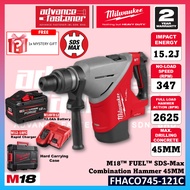 Milwaukee FHACO745-121C FHACO745-0C0 M18™ FUEL™ SDS-Max Combination Hammer with ONE-KEY™ 15.2J 45MM