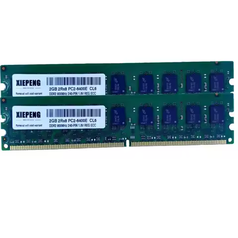 RAM 4GB (2x 2GB) DDR2 800MHz 2GB 2Rx8 PC2-6400E Unbuffered ECC Memory for DELL SC440 SC430 T100 T105