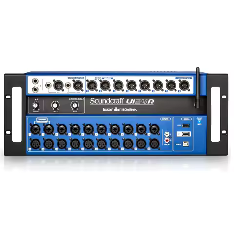 Soundcraft Ui24R 24 Channels Rackmount Digital Audio Mixer with Remote Control and Multitrack USB Re