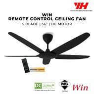 WIN Ceiling Fan With Remote Control | 56inch | 5 Blade | SIRIM Approved