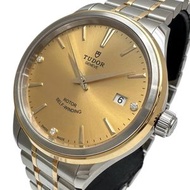 TUDOR12503 男士不鏽鋼自動腕錶，香檳色錶盤，金銀組合，含錶盒和保固卡。