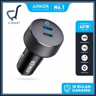 Anker PowerDrive III Duo USB-C Car Charger fast charging 40w 2-port each 20W power IQ 3.0 Type C - A