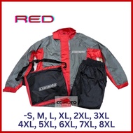 COMOTO PREMIUM QUALITY Raincoat (S TO 8XL) Rain Coat Rainsuit Baju Hujan Waterproof Rain Jacket Jake