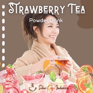 Strawberry Tea Powder Tester Sachet 30g Cafe Indonesia Solution Powder Drink Surabaya